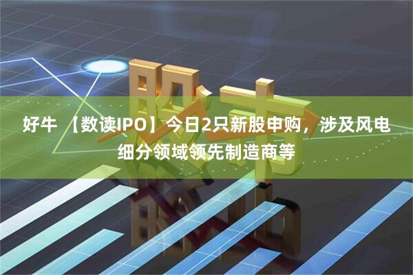 好牛 【数读IPO】今日2只新股申购，涉及风电细分领域领先制造商等
