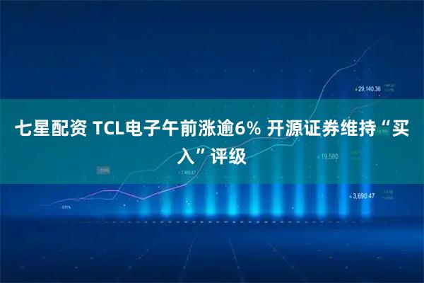 七星配资 TCL电子午前涨逾6% 开源证券维持“买入”评级